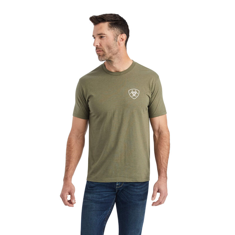 Camisetas Ariat Hexafill Verde Hombre - Chile 416-LNFKVM